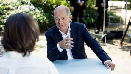 Der Bundeskanzler Olaf Scholz (SPD) im ZDF-Sommerinterview.