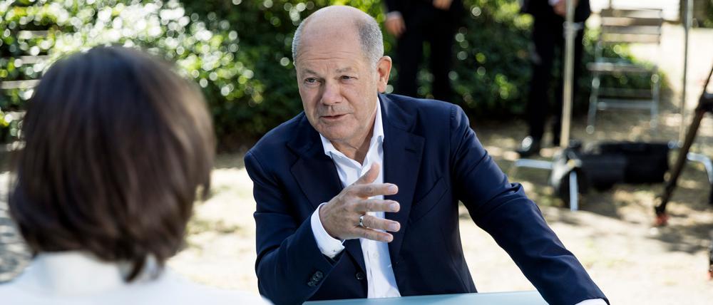 Der Bundeskanzler Olaf Scholz (SPD) im ZDF-Sommerinterview.