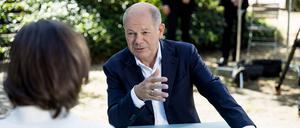 Der Bundeskanzler Olaf Scholz (SPD) im ZDF-Sommerinterview.