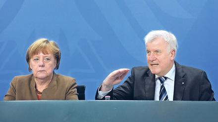 Bundeskanzlerin Angela Merkel (CDU) und CSU-Chef Horst Seehofer im Jahr 2016 im Kanzleramt.
