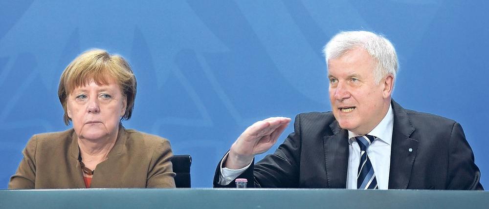 Bundeskanzlerin Angela Merkel (CDU) und CSU-Chef Horst Seehofer im Jahr 2016 im Kanzleramt.