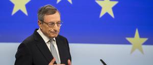 Mario Draghi, ehemaliger Präsident der Europäischen Zentralbank, präsentiert auf einer Pressekonferenz seinen Bericht über Europas Wettbewerbsfähigkeit.