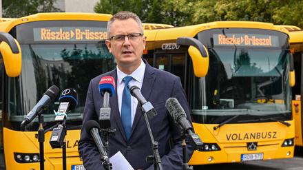 Bence Retvari, Staatssekretär im Innenministerium Ungarns, bei Vorstellung der Aktion am Freitag. 