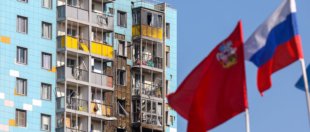Die ukrainischen Drohnenangriffe trafen Russland am Dienstag schwer.
