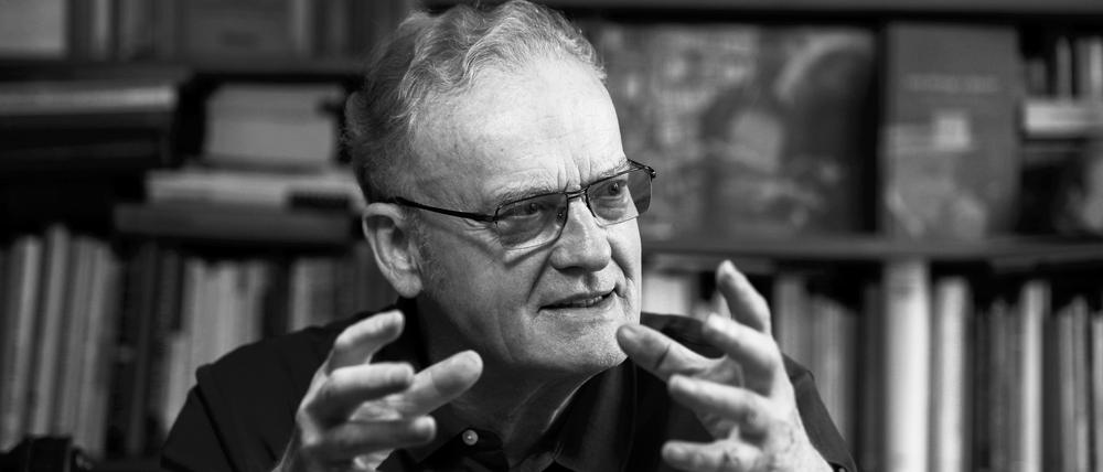 Friedrich Schorlemmer 2019 in seiner Wohnung in Wittenberg.