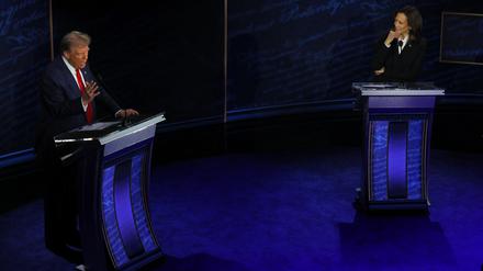 Donald Trump und Kamala Harris stellen sich in Philadelphia, Pennsylvania, den Fragen Moderatoren des Senders ABC.