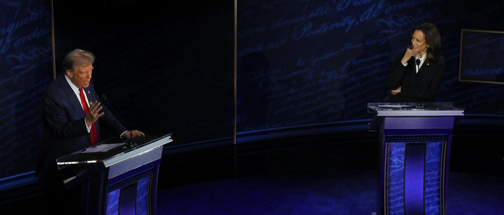 Donald Trump und Kamala Harris stellen sich in Philadelphia, Pennsylvania, den Fragen Moderatoren des Senders ABC.