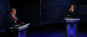 Donald Trump und Kamala Harris stellen sich in Philadelphia, Pennsylvania, den Fragen Moderatoren des Senders ABC.