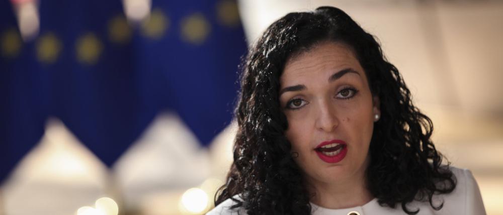 Die 42-jährige Vjosa Osmani-Sadriu ist seit 2021 Präsidentin des Kosovo.