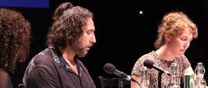 Schreiben gegen die Auslöschung. Der palästinensische Dichter Ghayath Almadhoun und die Übersetzerin Charlotte Thießen beim Literaturfestival.