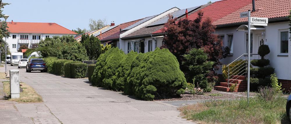 Eine typische Einfamilienhaus-Siedlung in Potsdam, hier im Eichenweg in Golm (Symbolbild).