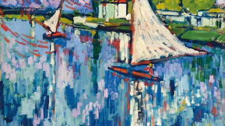 Monetsche Wasserspiegelungen verquickt mit dem Furor der Fauvisten. Maurice de Vlamincks „Die Boote“ von 1905, zu sehen im Museum Barberini.
