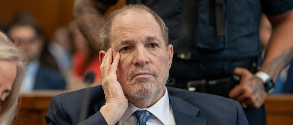 Der ehemalige Filmproduzent Harvey Weinstein während einer vorläufigen Anhörung.