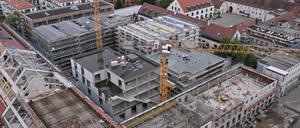 Blick vom Turm der Garnisonkirche: Die Baustelle für das neue Kreativquartier.