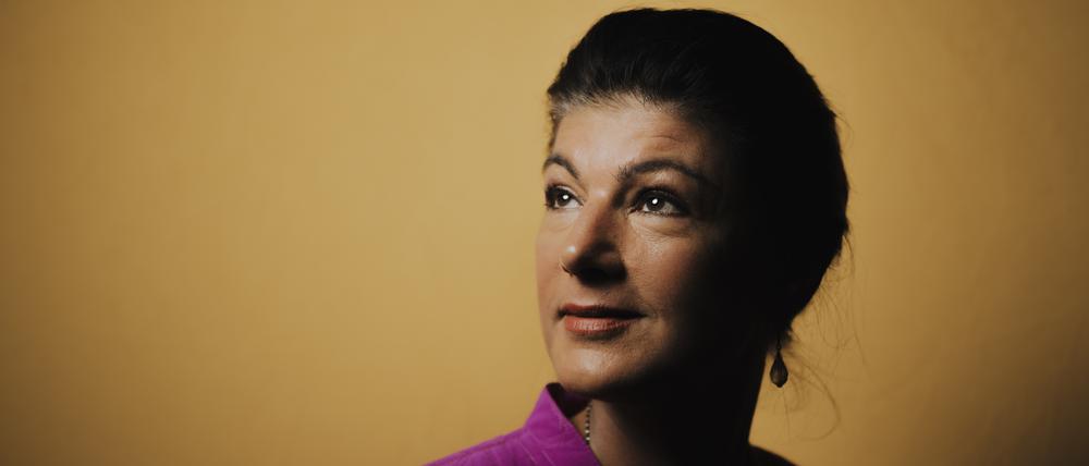 Sahra Wagenknecht ist Vorsitzende des Bündnisses Sahra Wagenknecht. Hier auf Redaktionsbesuch beim Tagesspiegel am 12. September 2024.