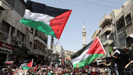 In den vergangenen Wochen fanden mehrere pro-palästinensische Demonstrationen in Jordanien statt, wie hier in Amman.