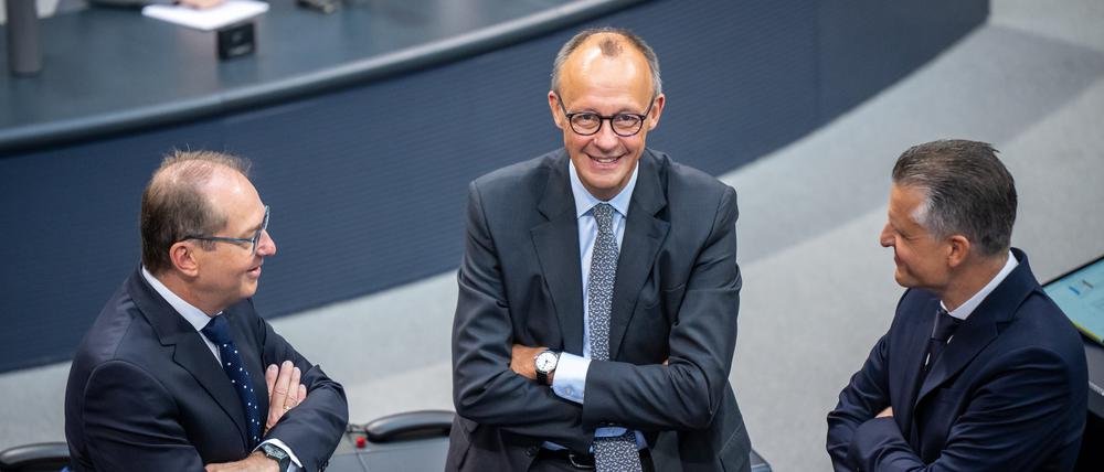 Fast immer fröhlich: Friedrich Merz