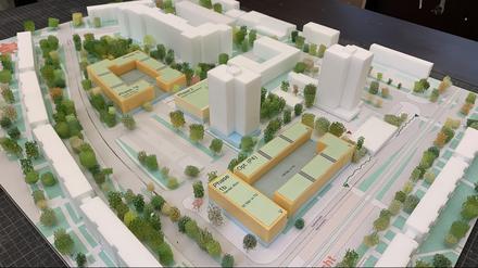 Visualisierung aus dem Rahmenplan Stern: Das Modell zeigt, wie der Johannes-Kepler-Platz in Potsdam künftig aussehen könnte.