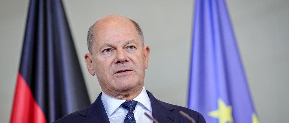 Auf die Drohung von Russlands Präsident Wladimir Putin gegen den Westen ging Kanzler Olaf Scholz nicht näher ein. 
