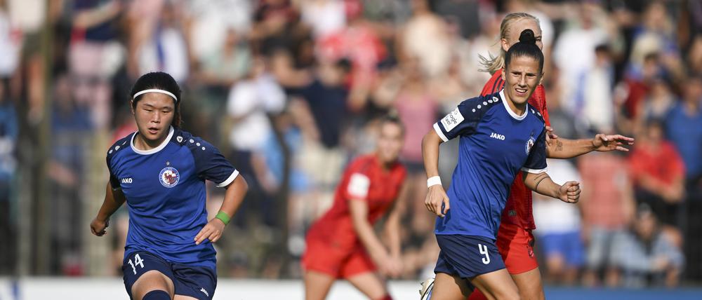 Potsdams Sara Ito (l.) und ihre Kolleginnen sind noch ohne Punkt in der 1. Bundesliga.