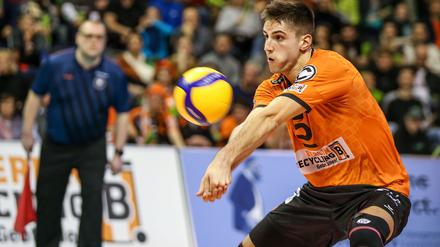 Nationalspieler Moritz Reichert von den BR Volleys war zufrieden mit der Leistung im Halbfinale des Liga-Cups.
