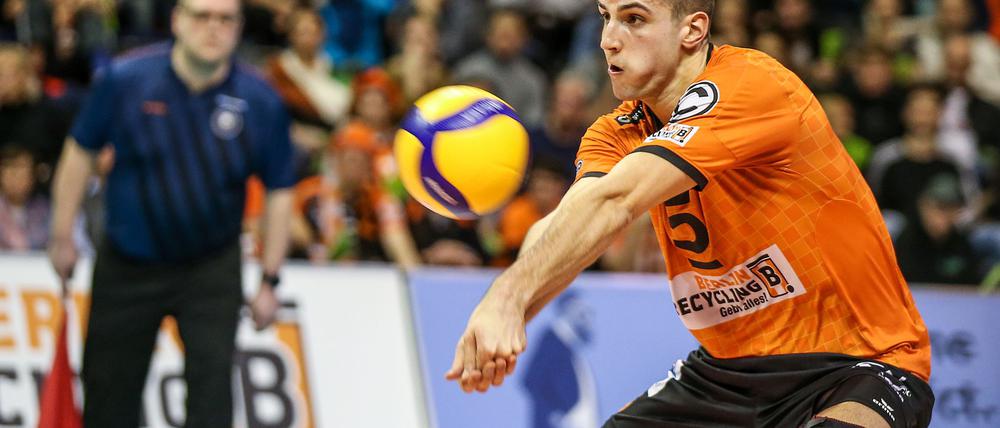 Nationalspieler Moritz Reichert von den BR Volleys war zufrieden mit der Leistung im Halbfinale des Liga-Cups.