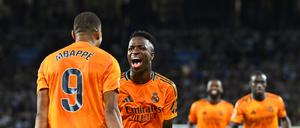 Kylian Mbappé und Vinicius Junior haben beide beim Auswärtsieg in San Sebastian per Elfmeter getroffen.