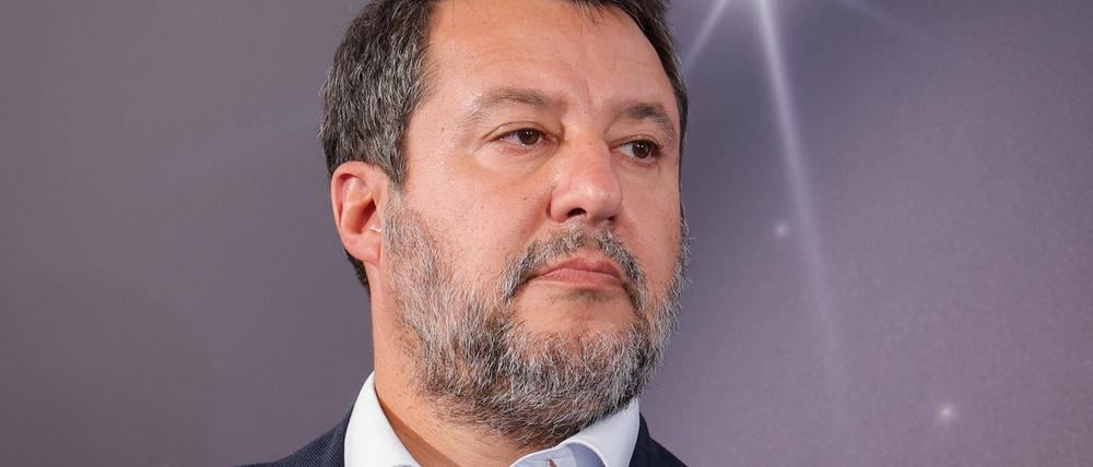 Salvini bei der Einweihung des Nachtzugs Rom - Wien - München am 10. September im römischen Bahnhof Tiburtina.