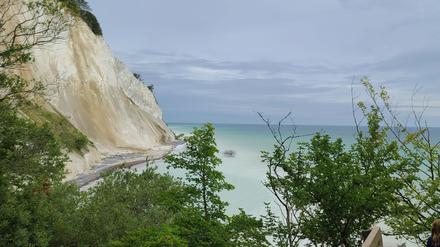 Der Kreidefelsen Møns Klint an der Südküste Dänemarks. 