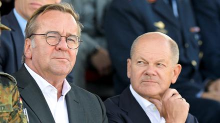 Boris Pistorius und Olaf Scholz.