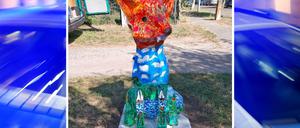 Gesuchte Skulptur aus der Fuchsparade in Berlin-Reinickendorf