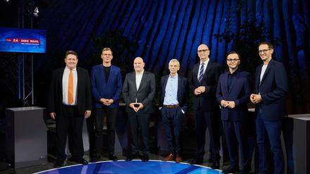 Schlagabtausch fünf Tage vor der Brandenburg-Wahl: die Spitzenkandidaten in der rbb-Wahlrunde.