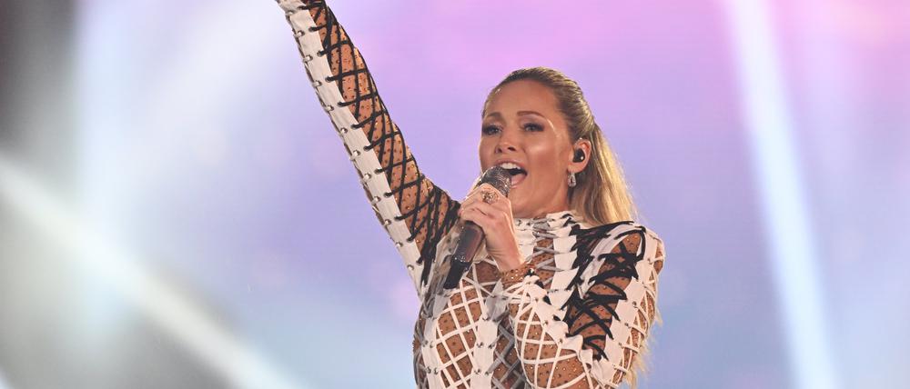 Helene Fischer, hier bei einem Open-Air-Konzert in der Messe München.