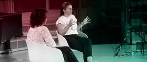 Mandy Mangler und Esther Kogelboom beim „House of Podcast“-Festival vom RBB.