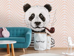 Darf’s ein cooler Panda mit Pfeife sein? Mit einer Tapete kann man jedes gewünschte Tier in die eigenen vier Wände holen.