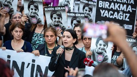Demonstration in Istanbul am 8. September nach dem Tod der achtjährigen Narin Güran.
