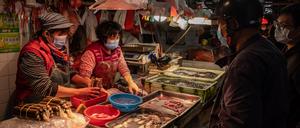 Markt in der chinesischen Stadt Macau, am 28. Januar 2020. Vor den Gefahren des Tierhandels in China wurde häufig gewarnt.