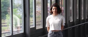 Filiz Tasdan im Ringbahnpodcast „Eine Runde Berlin“.
