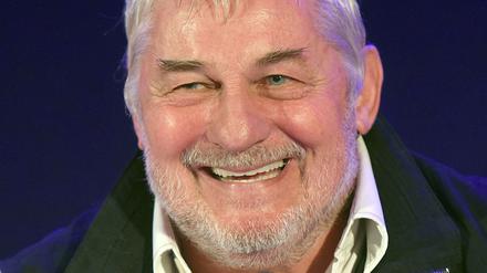Der Schauspieler Heinz Hönig spricht am 25.04.2016 in Köln (Nordrhein-Westfalen) bei einer Pressekonferenz zur Vorstellung des Tabaluga-Bühnenprogramms „Es lebe die Freundschaft“.