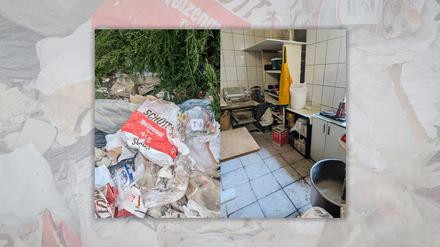 Auf der Plattform X teilte das Bezirksamt Neukölln Bilder des Müllbergs und der Bäckerei.