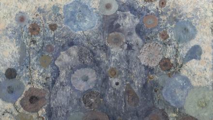 Oliver Baks Gemälde „Bouquet“ (137 x 114 cm) stammt aus diesem Jahr und besteht aus dicken Öl- und Wachsschichten.