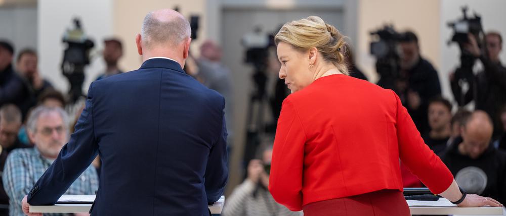 Franziska Giffey (SPD) und Kai Wegner (CDU)