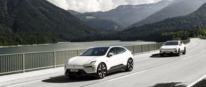 Stark und elegant: Polestar4 (vorne) und Polestar 3.