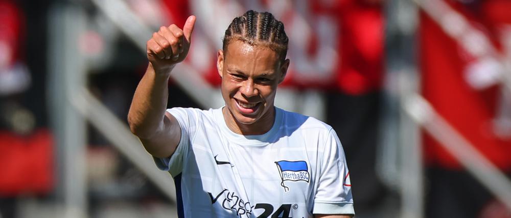 Alles top. Derry Scherhant brachte Hertha BSC mit seinem Tor zum 1:0 auf die Siegerstraße.