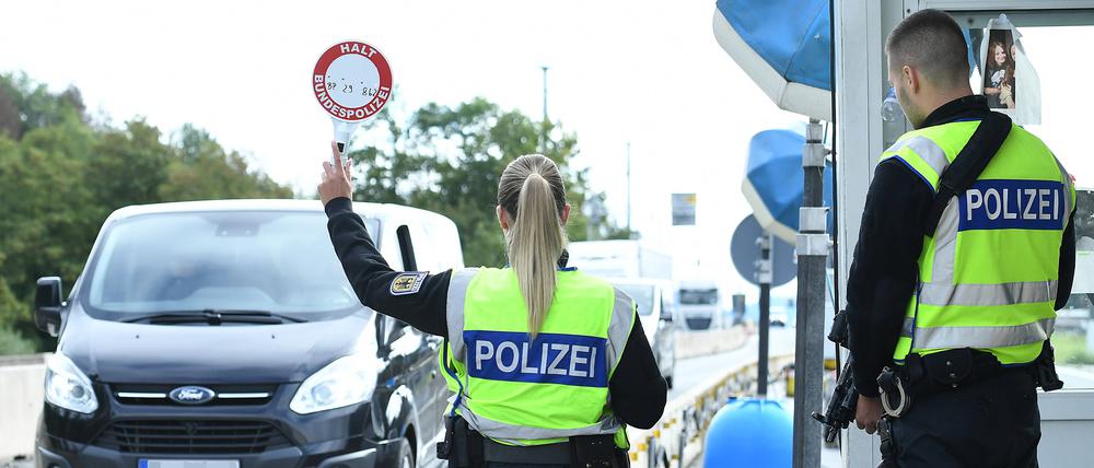 Grenzkontrollen an der deutsch-österreichischen Grenze am 17.09.2024.