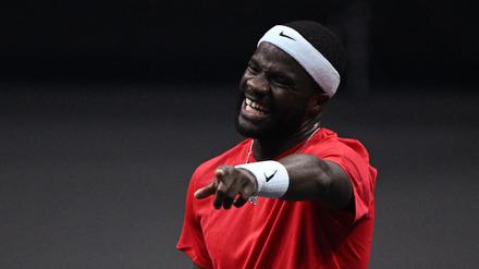 Frances Tiafoe hatte beim Laver Cup am Samstag viel Spaß.