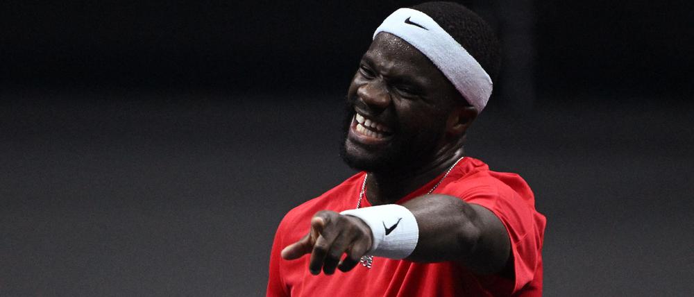 Frances Tiafoe hatte beim Laver Cup am Samstag viel Spaß.