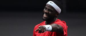 Frances Tiafoe hatte beim Laver Cup am Samstag viel Spaß.