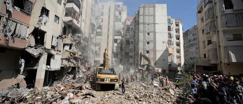 45 Tote sind mittlerweile die Bilanz nach dem israelischen Angriff in einem Vorort von Beirut. (Archivbild)