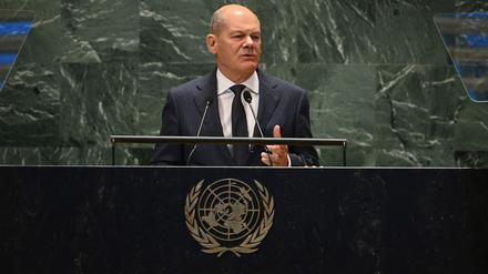 Bundeskanzler Olaf Scholz sieht in dem ausgehandelten und verabschiedeten Abkommen wesentliche Fortschritte für die UN.
